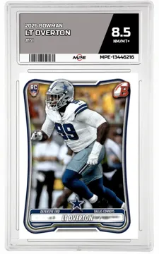 2026 BOWMAN #151 LT OVERTON MPE 8.5 NM/MT+ — graded card up for auction