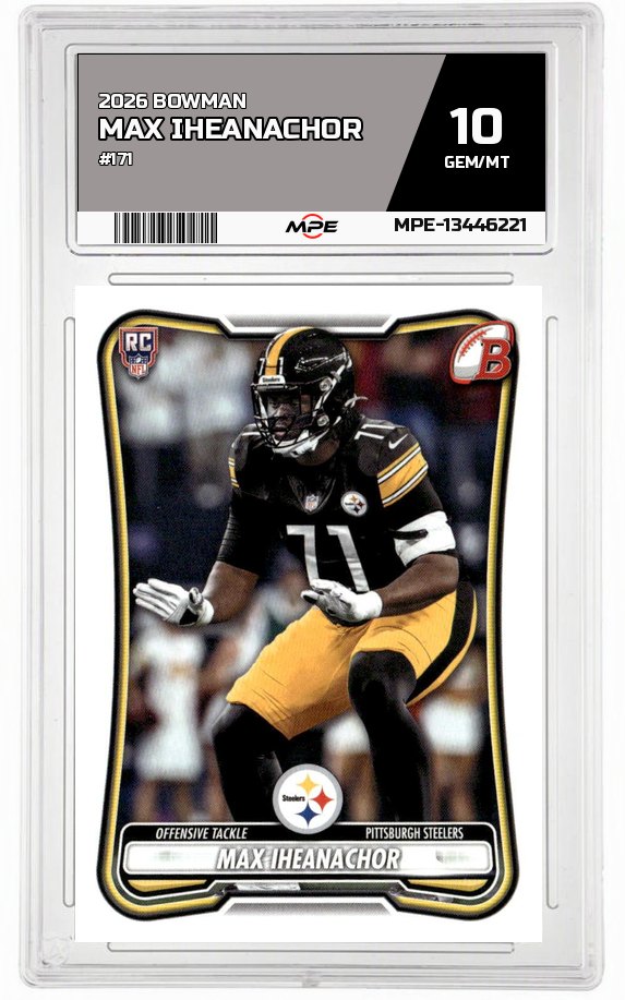 2026 BOWMAN #171 MAX IHEANACHOR MPE 10 GEM/MT — graded card auctioned from the MPE vault