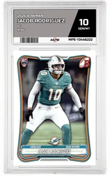 2026 BOWMAN RC #186 JACOB RODRIGUEZ MPE 10 GEM/MT — graded card up for auction