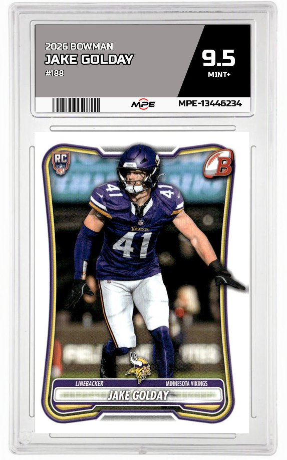 2026 BOWMAN #188 JAKE GOLDAY MPE 9.5 MINT+ — graded card auctioned from the MPE vault