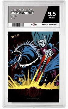 2023 MARVEL METAL COPPER #160 DREADKNIGHT MPE 9.5 MINT+ — graded card up for auction