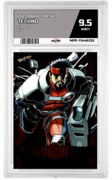 2023 MARVEL METAL COPPER #36 TECHNO MPE 9.5 MINT+ — graded card up for auction