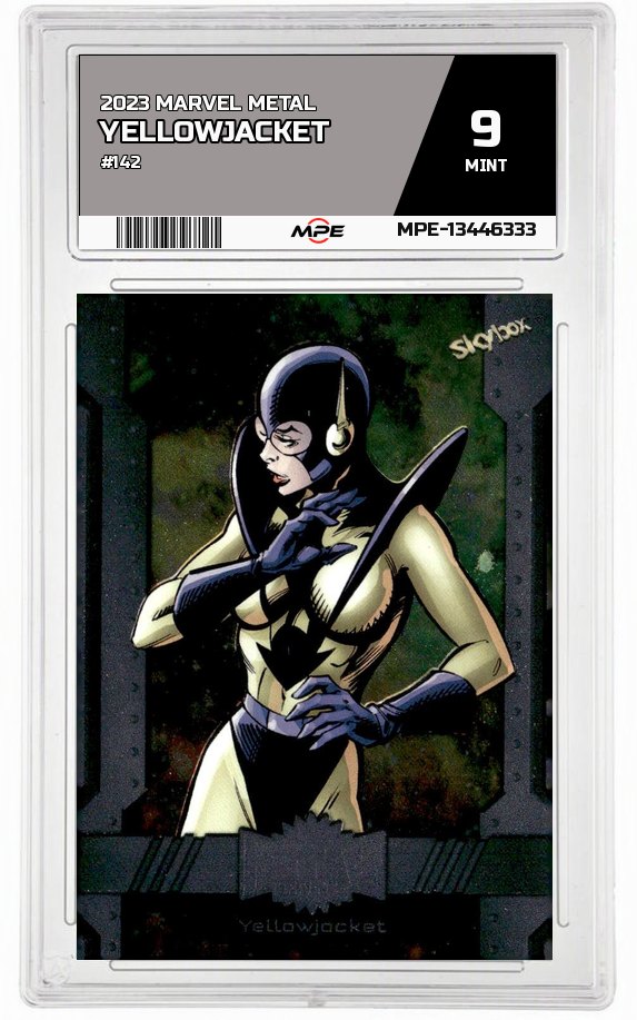 2023 MARVEL METAL #142 YELLOWJACKET MPE 9 MINT — graded card auctioned from the MPE vault