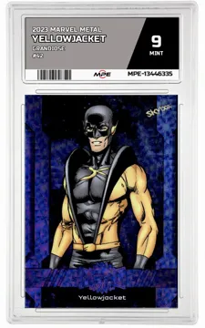 2023 MARVEL METAL GRANDIOSE #42 YELLOWJACKET MPE 9 MINT — graded card up for auction
