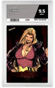 2023 MARVEL METAL COPPER #65 TITANIA MPE 9.5 MINT+ — graded card up for auction