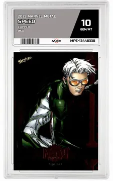 2023 MARVEL METAL Copper #68 SPEED MPE 10 GEM/MT — graded card up for auction