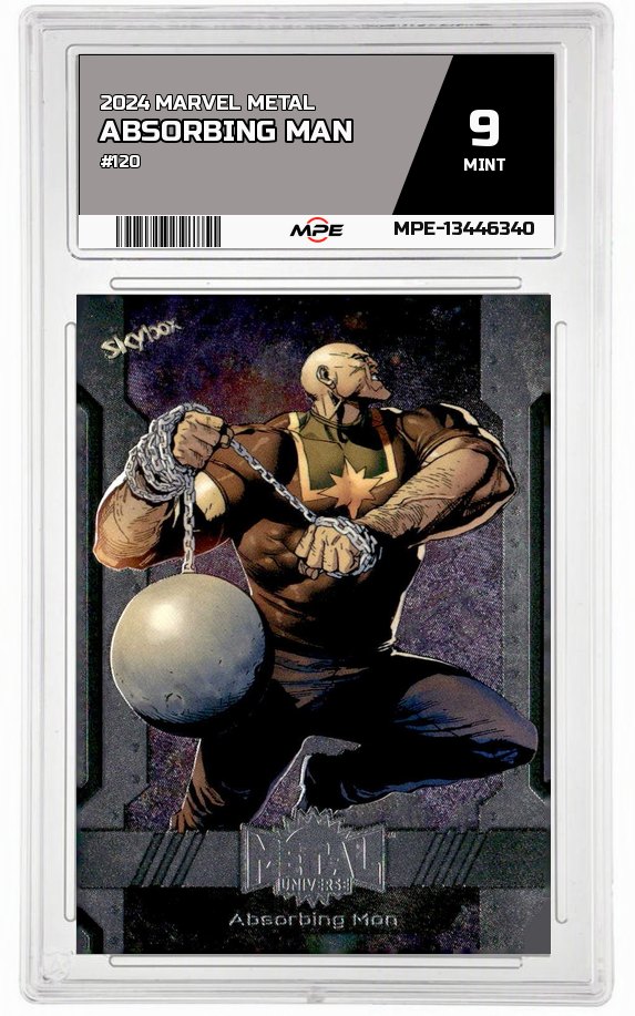 2024 MARVEL METAL #120 ABSORBING MAN MPE 9 MINT — graded card auctioned from the MPE vault