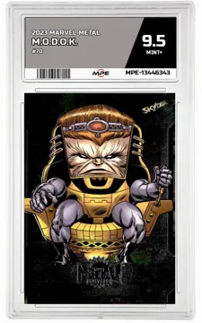 2023 MARVEL METAL #70 M.O.D.O.K. MPE 9.5 MINT+ — graded card up for auction