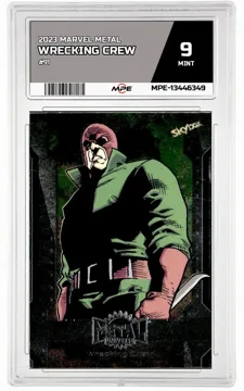 2023 MARVEL METAL #91 WRECKING CREW MPE 9 MINT — graded card up for auction