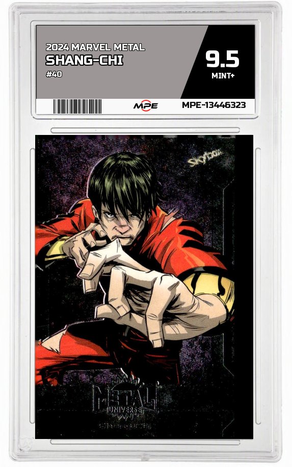 2024 MARVEL METAL #40 SHANG-CHI MPE 9.5 MINT+ — graded card auctioned from the MPE vault
