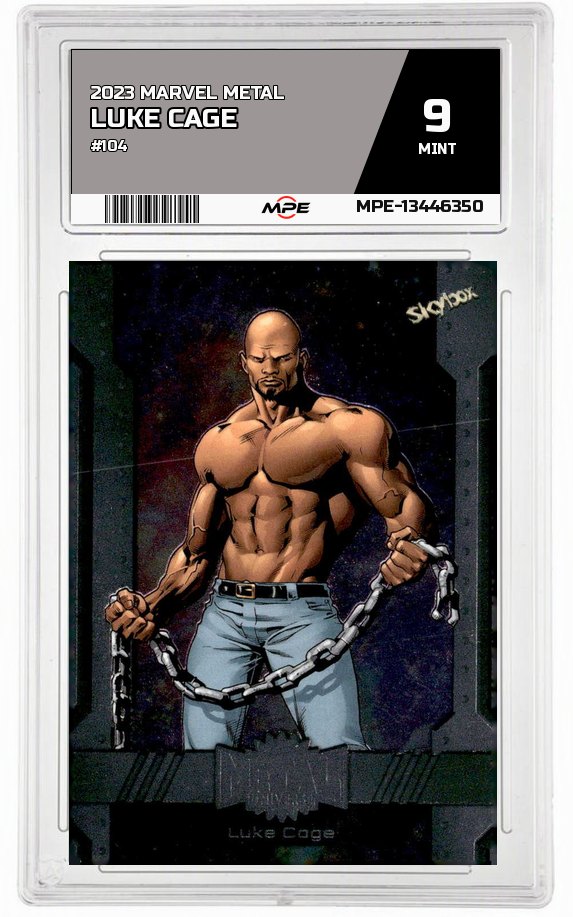 2023 MARVEL METAL #104 LUKE CAGE MPE 9 MINT — graded card auctioned from the MPE vault