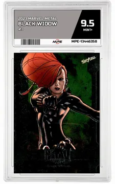 2023 MARVEL METAL #13 BLACK WIDOW MPE 9.5 MINT+ — graded card up for auction