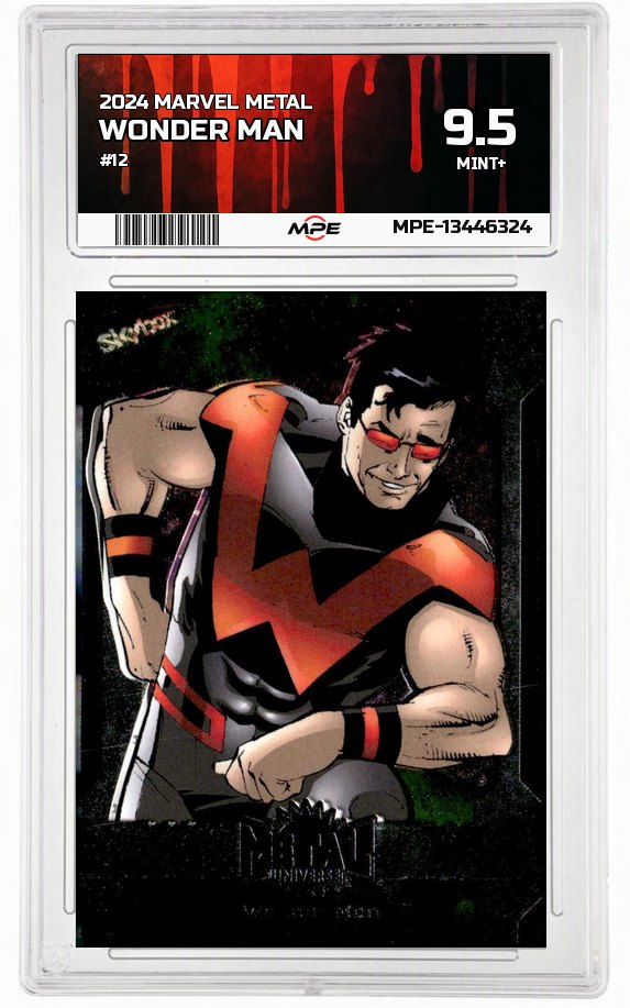 2024 MARVEL METAL #12 WONDER MAN MPE 9.5 MINT+ — graded card auctioned from the MPE vault