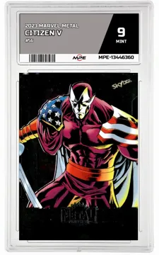 2023 MARVEL METAL #56 CITIZEN V MPE 9 MINT — graded card up for auction