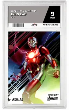 2022 ULTRA AVENGERS #34 IRON LAD MPE 9 MINT — graded card up for auction