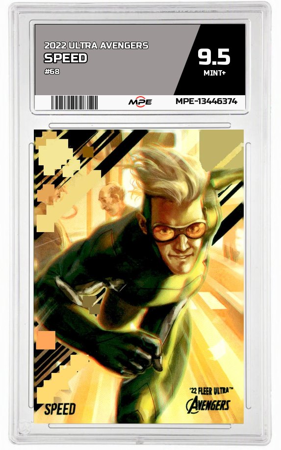 2022 ULTRA AVENGERS #68 SPEED MPE 9.5 MINT+ — graded card auctioned from the MPE vault