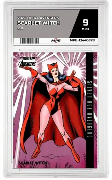 2022 ULTRA AVENGERS #111 SCARLET WITCH MPE 9 MINT — graded card up for auction