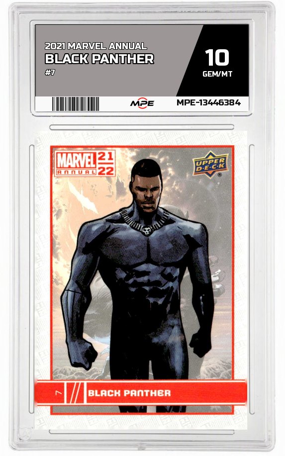 2021 MARVEL ANNUAL #7 BLACK PANTHER MPE 10 GEM/MT — graded card auctioned from the MPE vault