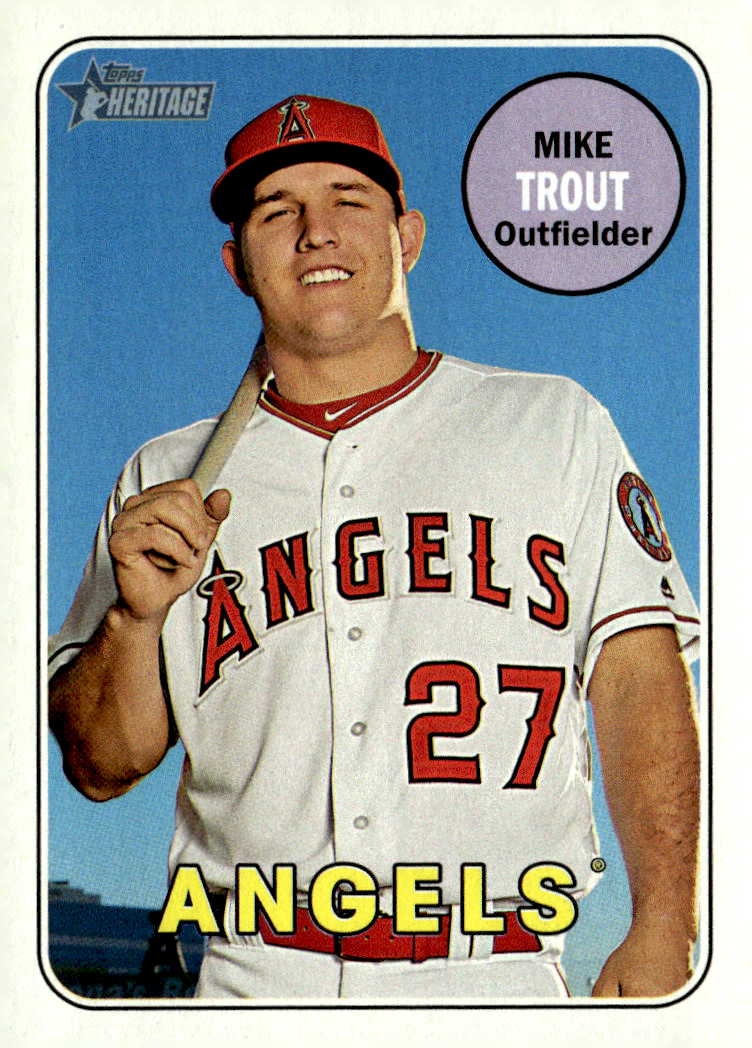 2018 Topps Heritage Mike Trout graded slab