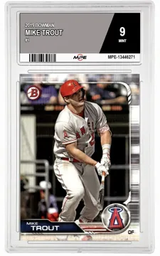 2019 BOWMAN #1 MIKE TROUT MPE 9 MINT — graded card up for auction