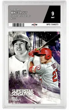 2018 TOPPS SUPERSTAR SENSATIONS #SSS-1 MIKE TROUT MPE 9 MINT — graded card up for auction