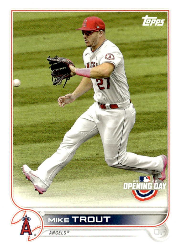 2022 Topps Opening Day Mike Trout graded slab