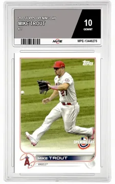 2022 TOPPS OPENING DAY #27 MIKE TROUT MPE 10 GEM/MT — graded card up for auction