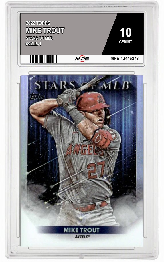 2022 TOPPS STARS OF MLB #SMLB-1 MIKE TROUT MPE 10 GEM/MT — graded card auctioned from the MPE vault
