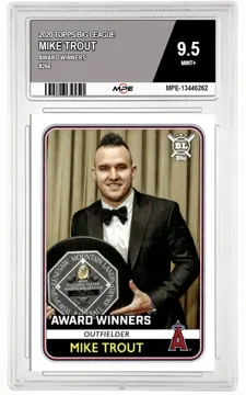 2020 TOPPS BIG LEAGUE AWARD WINNERS #266 MIKE TROUT MPE 9.5 MINT+ — graded card up for auction