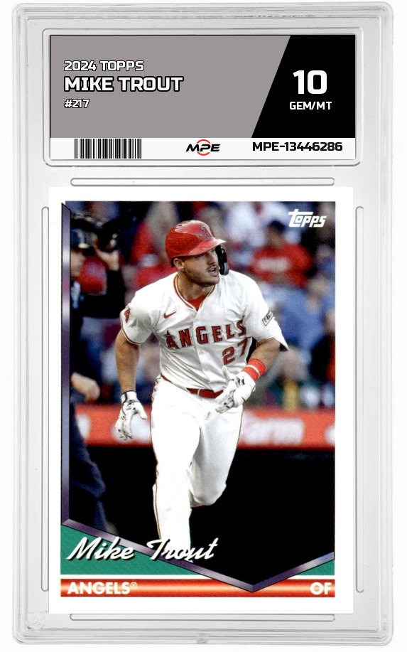 2024 TOPPS #217 MIKE TROUT MPE 10 GEM/MT — graded card auctioned from the MPE vault