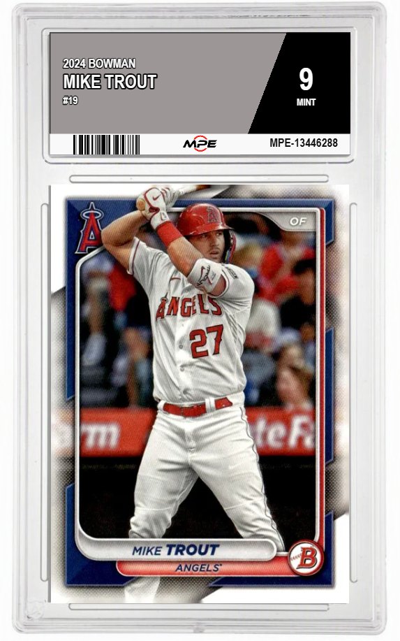 2024 BOWMAN #19 MIKE TROUT MPE 9 MINT — graded card auctioned from the MPE vault
