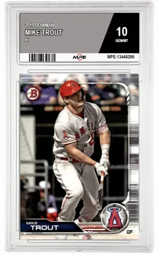 2019 BOWMAN #1 MIKE TROUT MPE 10 GEM/MT — graded card up for auction