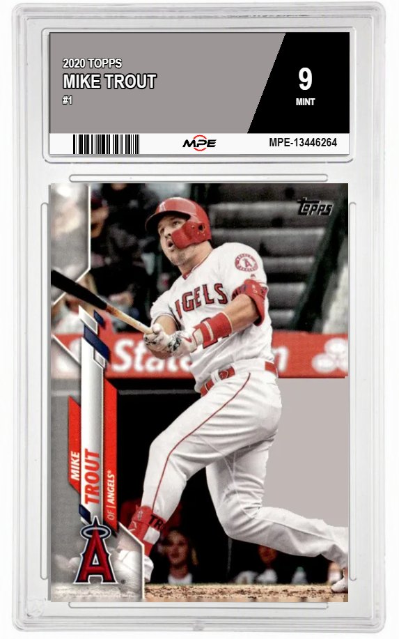 2020 TOPPS #1 MIKE TROUT MPE 9 MINT — graded card auctioned from the MPE vault
