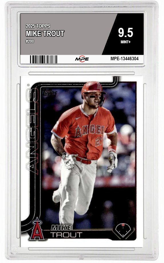 2025 TOPPS #200 MIKE TROUT MPE 9.5 MINT+ — graded card auctioned from the MPE vault