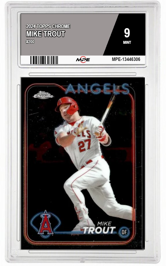 2024 TOPPS CHROME #200 MIKE TROUT MPE 9 MINT — graded card auctioned from the MPE vault