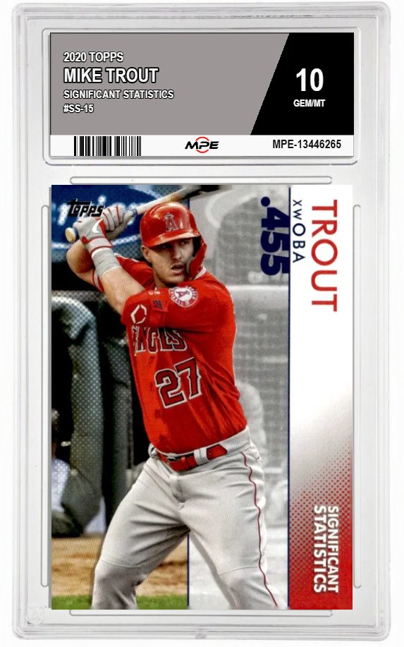 2020 TOPPS SIGNIFICANT STATISTICS #SS-15 MIKE TROUT MPE 10 GEM/MT — graded card auctioned from the MPE vault