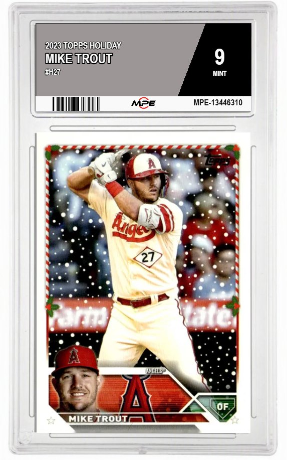 2023 TOPPS HOLIDAY #H27 MIKE TROUT MPE 9 MINT — graded card auctioned from the MPE vault