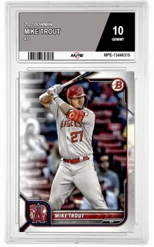 2022 BOWMAN #32 MIKE TROUT MPE 10 GEM/MT — graded card up for auction