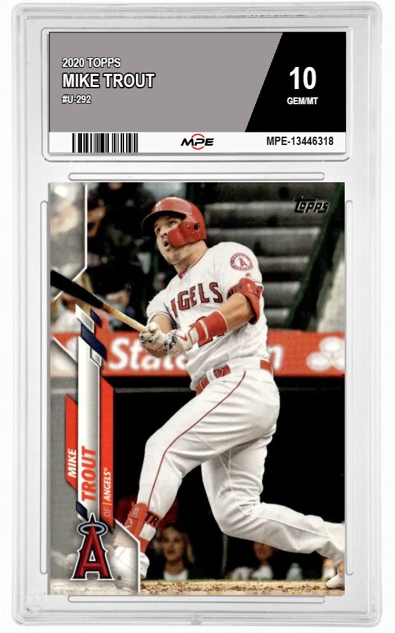 2020 TOPPS #U-292 MIKE TROUT MPE 10 GEM/MT — graded card auctioned from the MPE vault