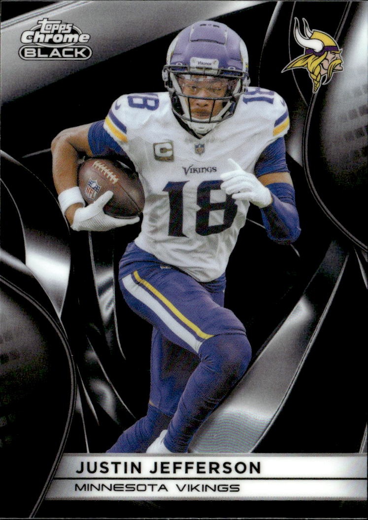 2025 Topps Chrome Black Justin Jefferson graded slab