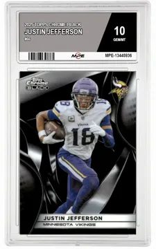 2025 TOPPS CHROME BLACK #66 JUSTIN JEFFERSON MPE 10 GEM/MT — graded card up for auction
