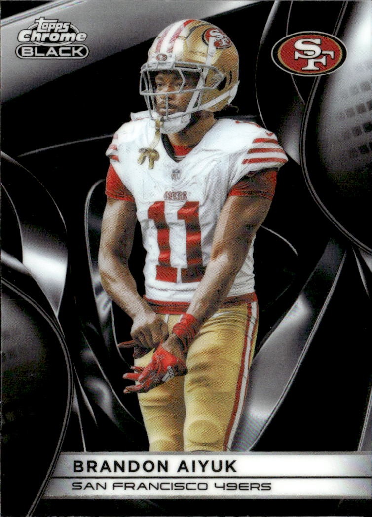 2025 Topps Chrome Black Brandon Aiyuk graded slab