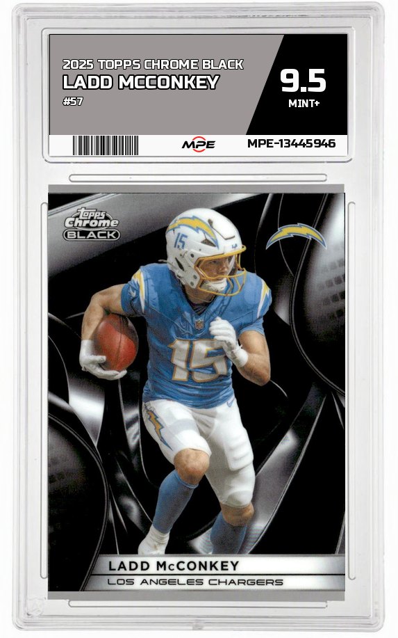 2025 TOPPS CHROME BLACK #57 LADD MCCONKEY MPE 9.5 MINT+ — graded card auctioned from the MPE vault