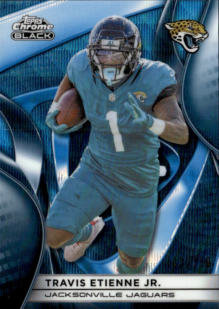 2025 Topps Chrome Black Travis Etienne Jr. graded slab