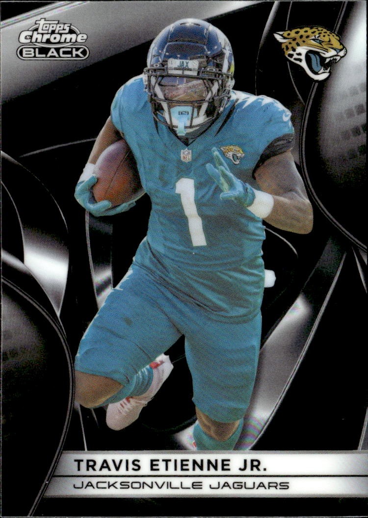 2025 Topps Chrome Black Travis Etienne Jr. graded slab