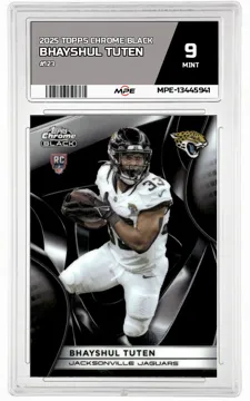 2025 TOPPS CHROME BLACK #123 BHAYSHUL TUTEN MPE 9 MINT — graded card up for auction