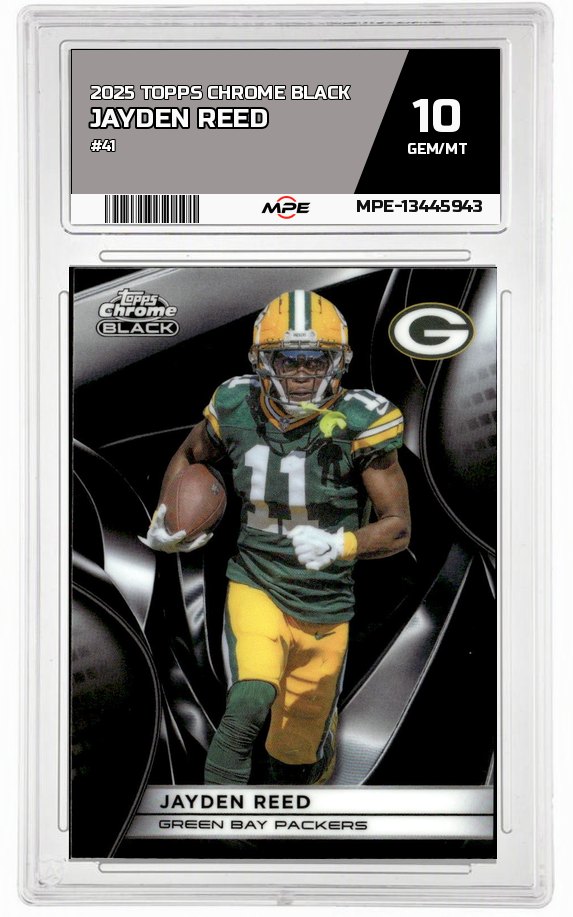 2025 TOPPS CHROME BLACK #41 JAYDEN REED MPE 10 GEM/MT — graded card auctioned from the MPE vault