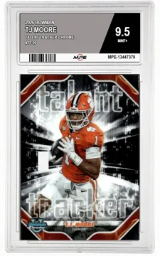 2026 BOWMAN TALENT TRACKER-CHROME #TT-20 TJ MOORE MPE 9.5 MINT+ — graded card up for auction