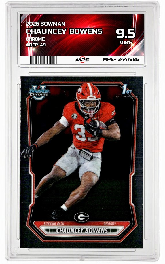 2026 BOWMAN CHROME #BCP-49 CHAUNCEY BOWENS MPE 9.5 MINT+ — graded card auctioned from the MPE vault