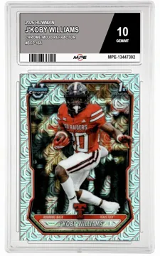 2026 BOWMAN CHROME-MOJO REFRACTOR #BCP-165 J'KOBY WILLIAMS MPE 10 GEM/MT — graded card up for auction